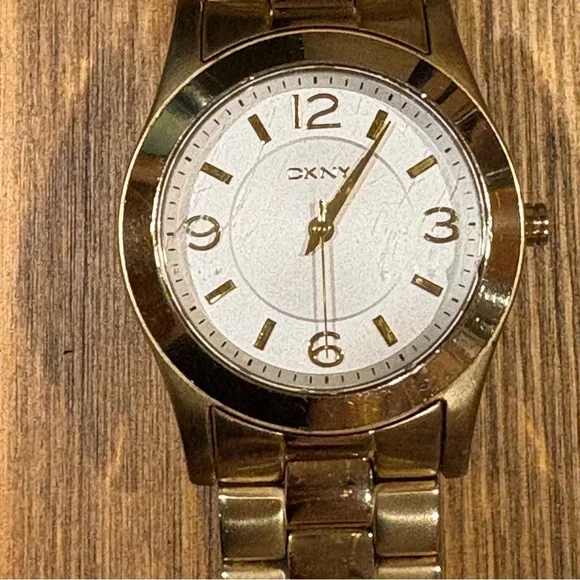 DKNY Watch Women Gold Silver Two Tone Band 50M NY-8231 - Picture 3 of 11